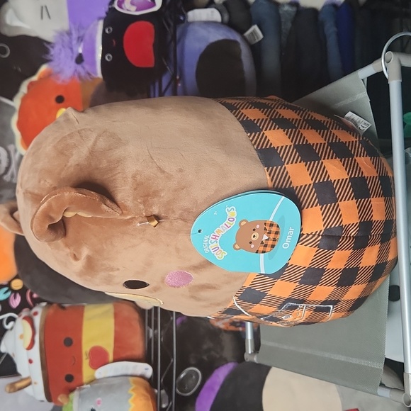 Squishmallows Omar The Bear Flannel Shirt 12" - Picture 2 of 2